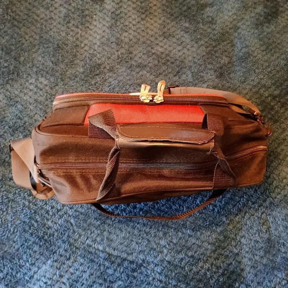 Kluge Laptop Messenger Bag Black‎ Red Professional Briefcase Travel Office Large